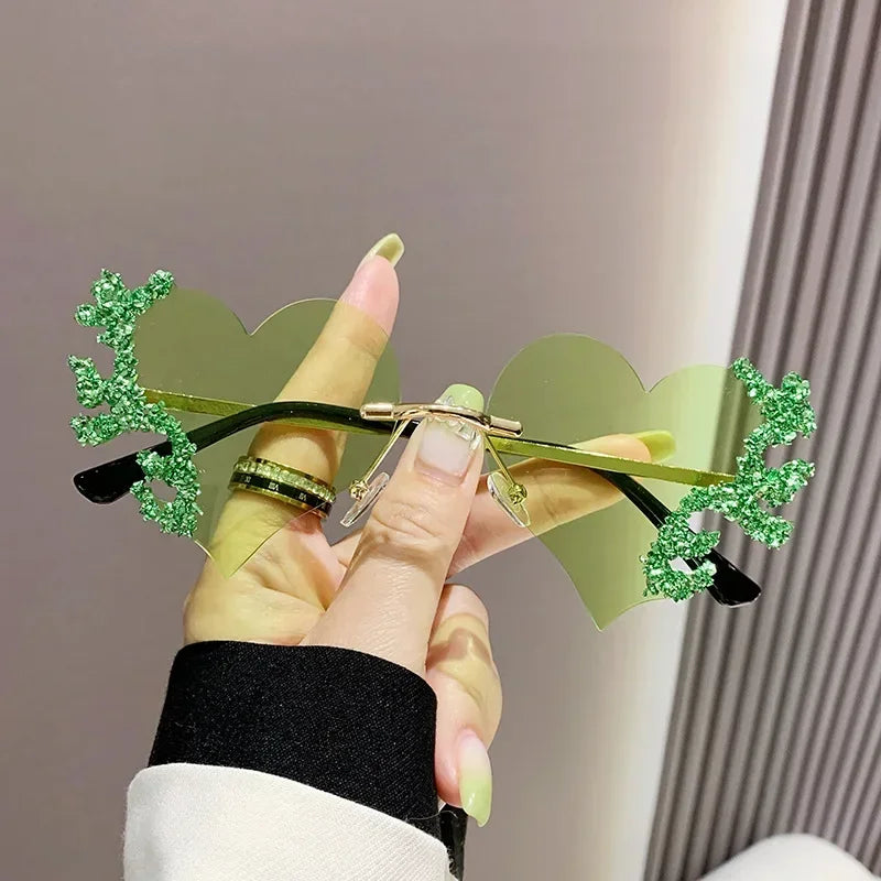 Cute Luxury Rimless Sunglasses