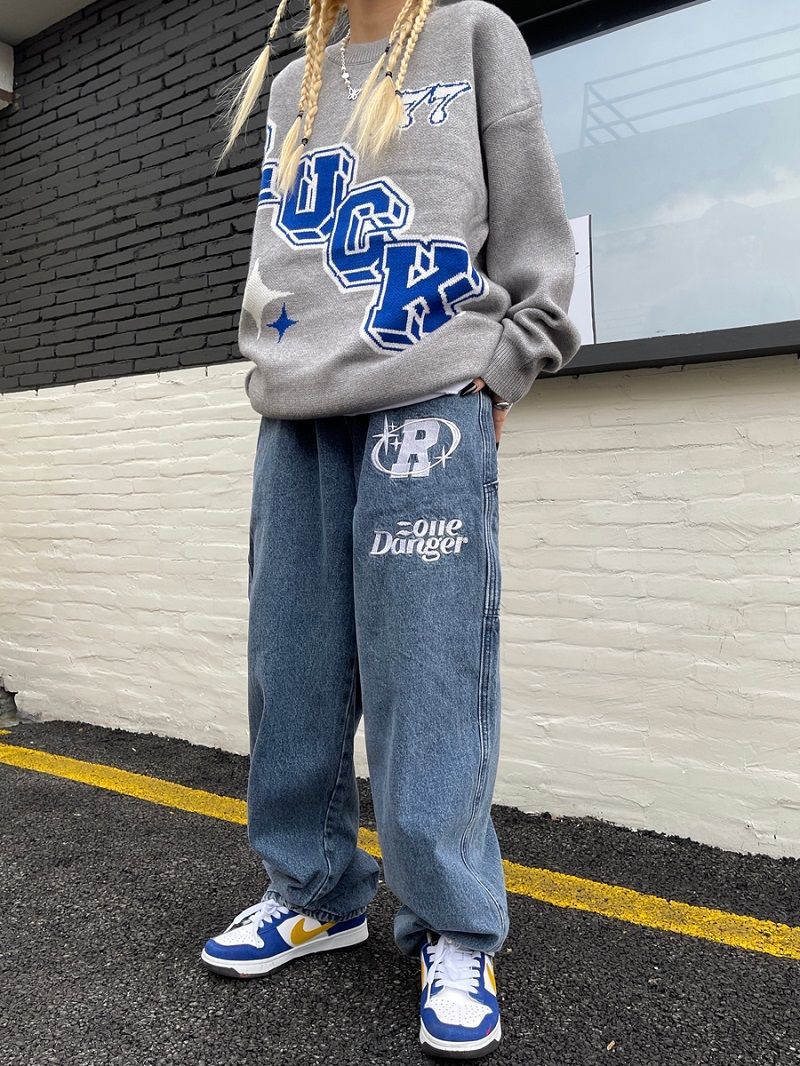 Y2k Style Wide Jeans