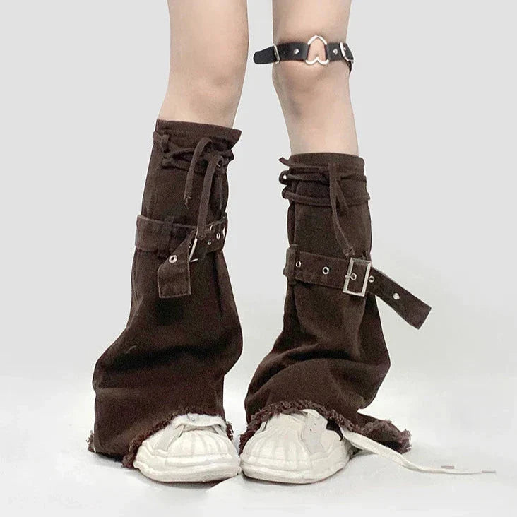 Vintage Cute Denim Leg Warmers
