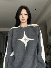 Retro Off Shoulder Sweater