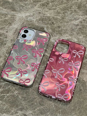 Kawaii Holographic Bow iPhone Case