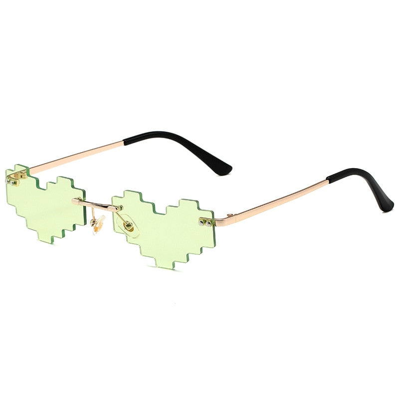 Pixel Heart-Shaped Glasses