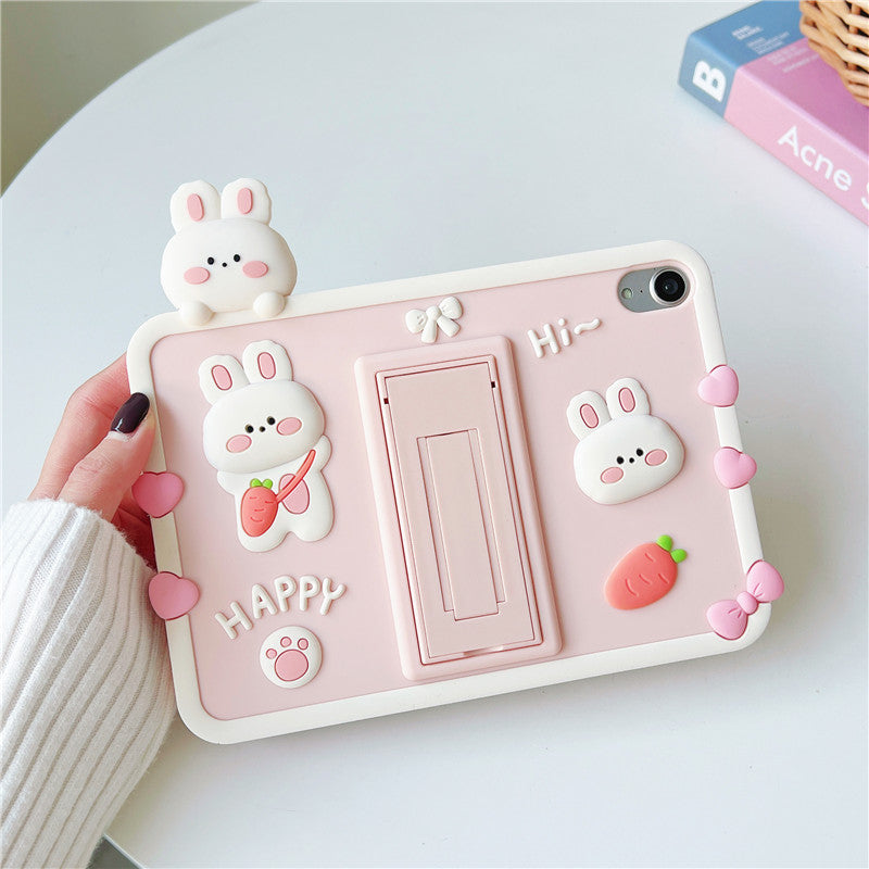 Cartoon Rabbit & Pig iPad Case