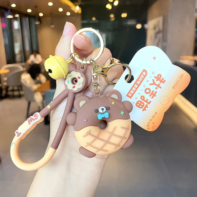 Cartoon Donut Animal Keychain