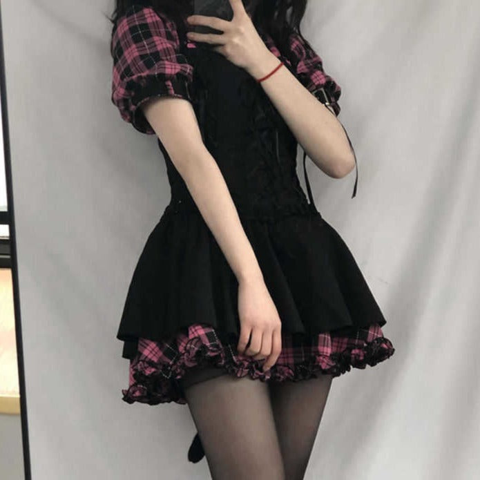 Plaid Harajuku Dress