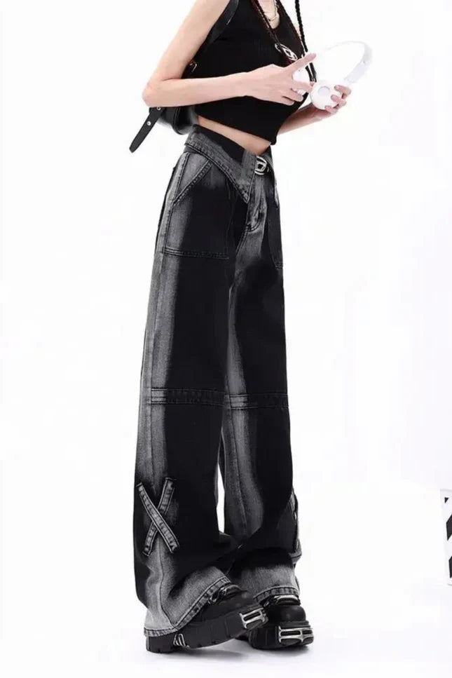 Y2K High Waist Wide Jeans