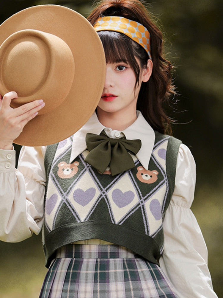 Kawaii Bear Sweater Vest