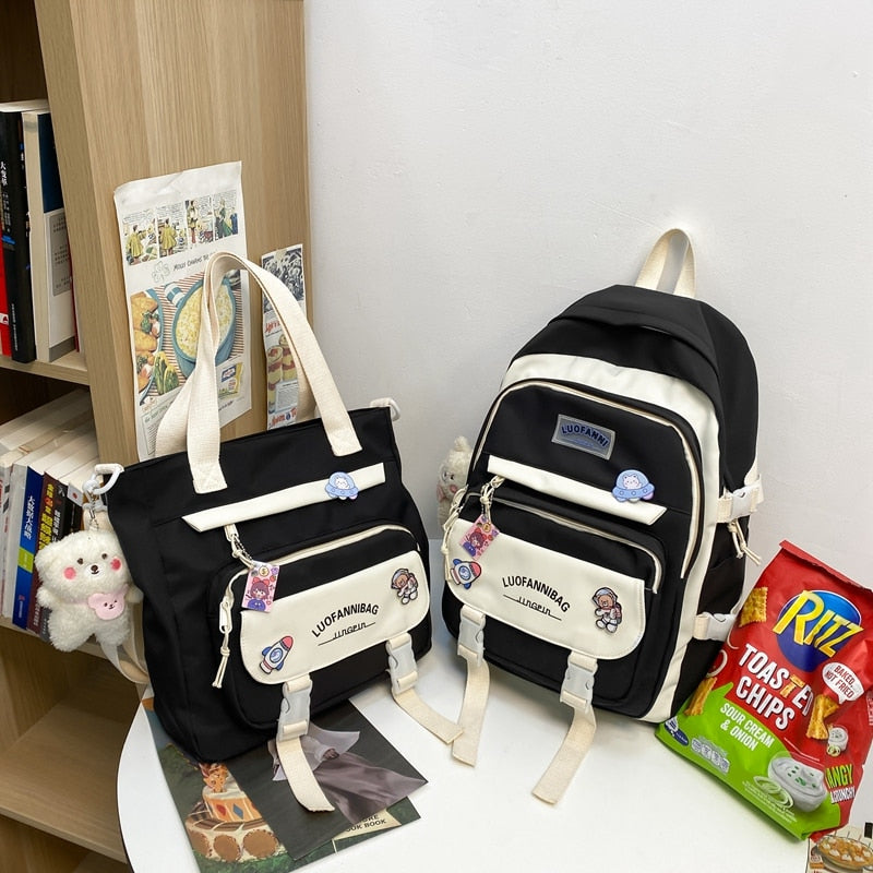 Japanese School Aesthetic Backpack & Bag Set