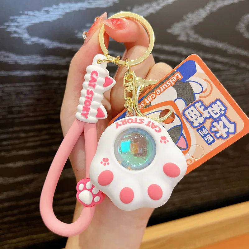 Cat Paw Flashlight Keychain