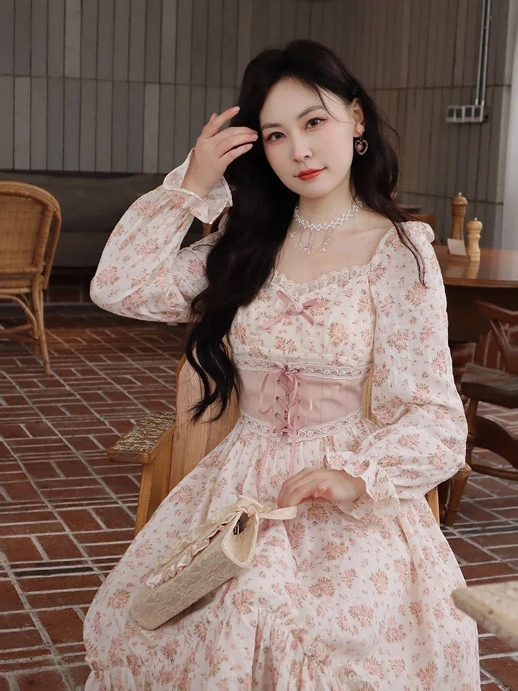 Vintage Elegant Floral Dress