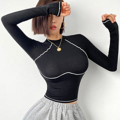 Full Sleeve Compressed Women's Sports Yoga Top