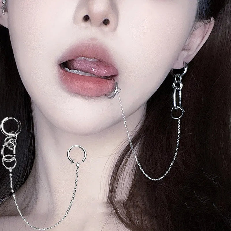 Fake Piercing Lip Clip Earring