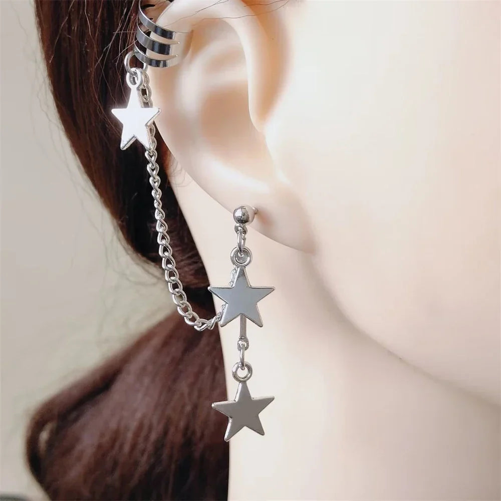 Star Chain Earrings