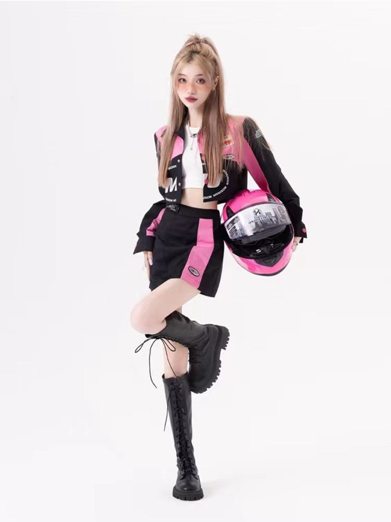 Aesthetic Y2K Jacket & Skirt