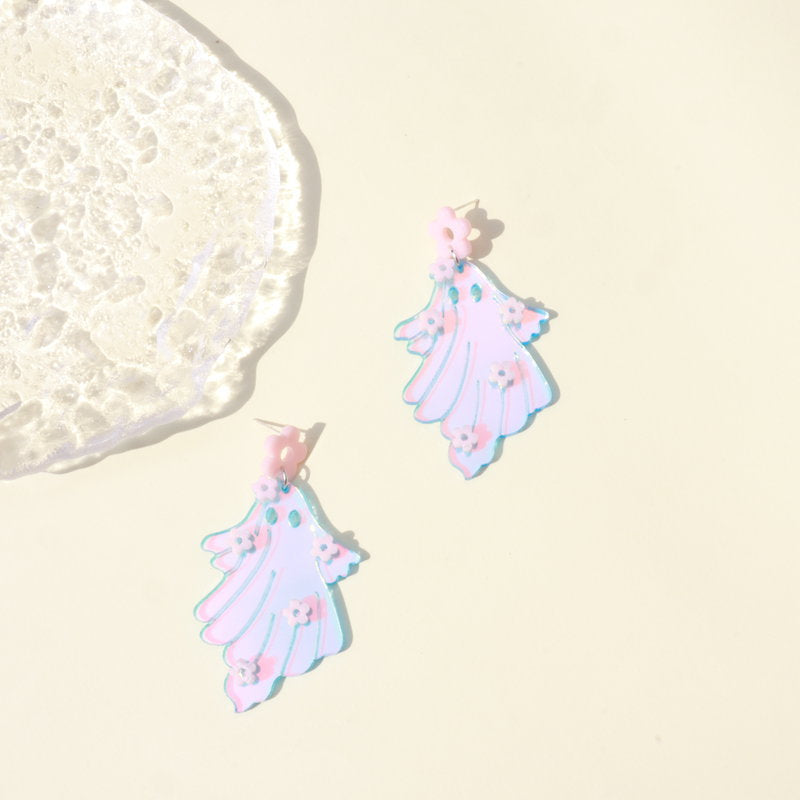 Kawaii Ghost Transparent Earrings
