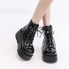 Gothic Platform Ankle Boots