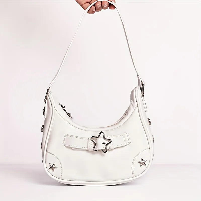 Leather Y2K Star Shoulder Bag