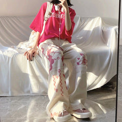 Anime E Girls High Waist Pants
