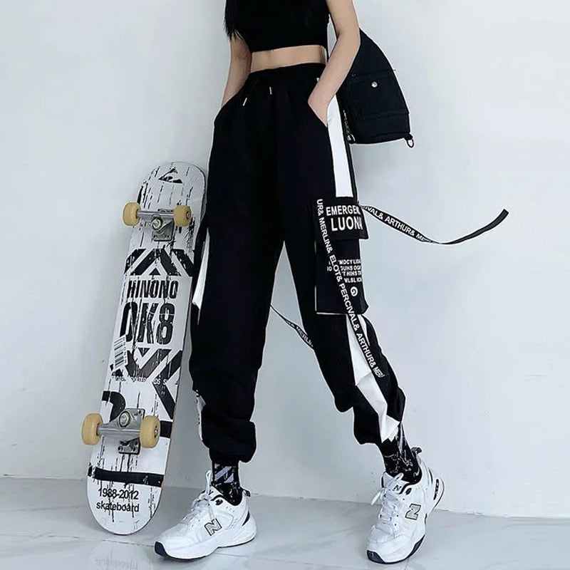 High Waist Techwear Cargo Pants