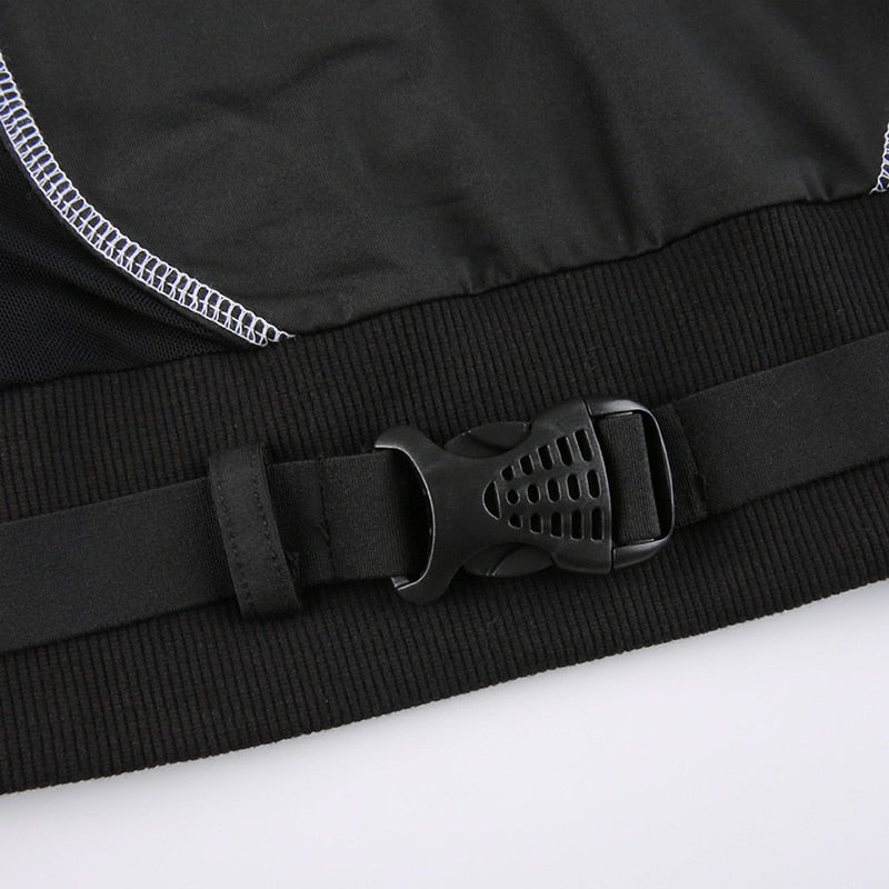 Techwear Cyberpunk Style Long Sleeve Top