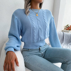 Ryder - Blue Braided Knit Top