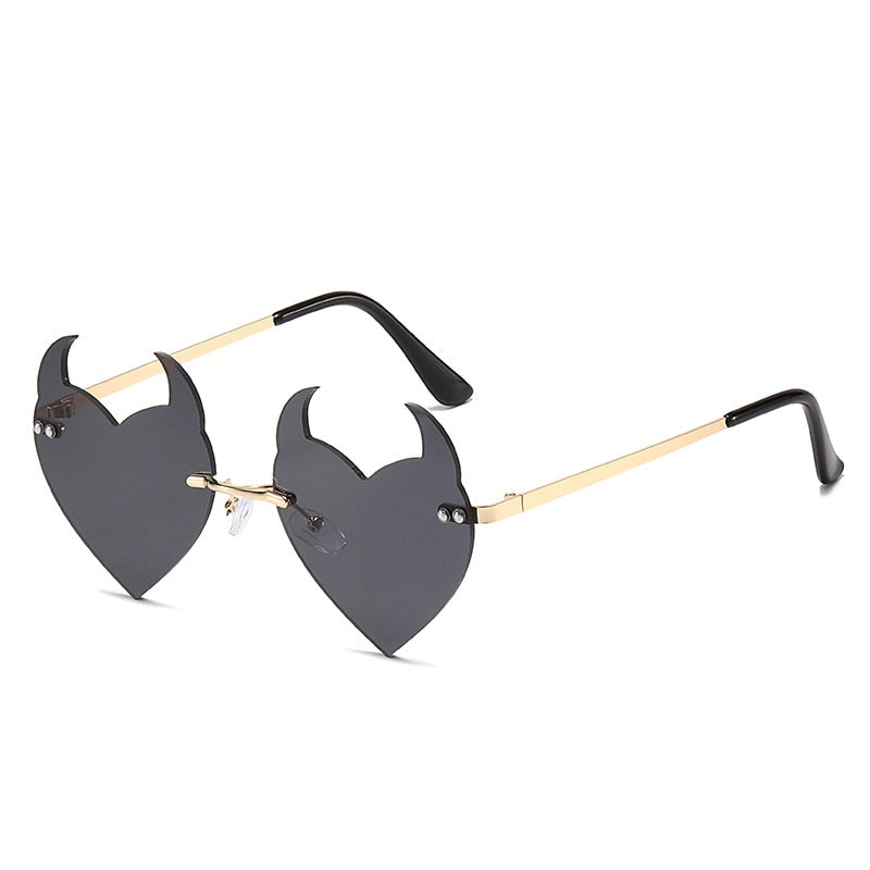 Devil Heart Shaped Glasses