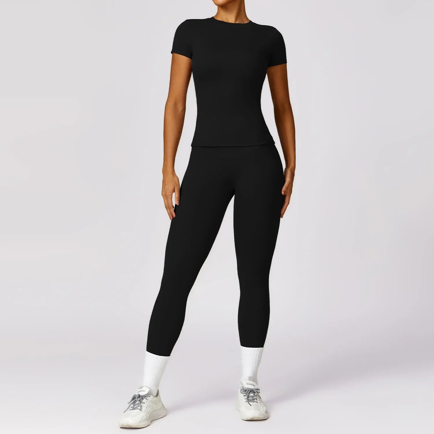 Francine - Two Piece Compression T Shirt & Leggings Active Set