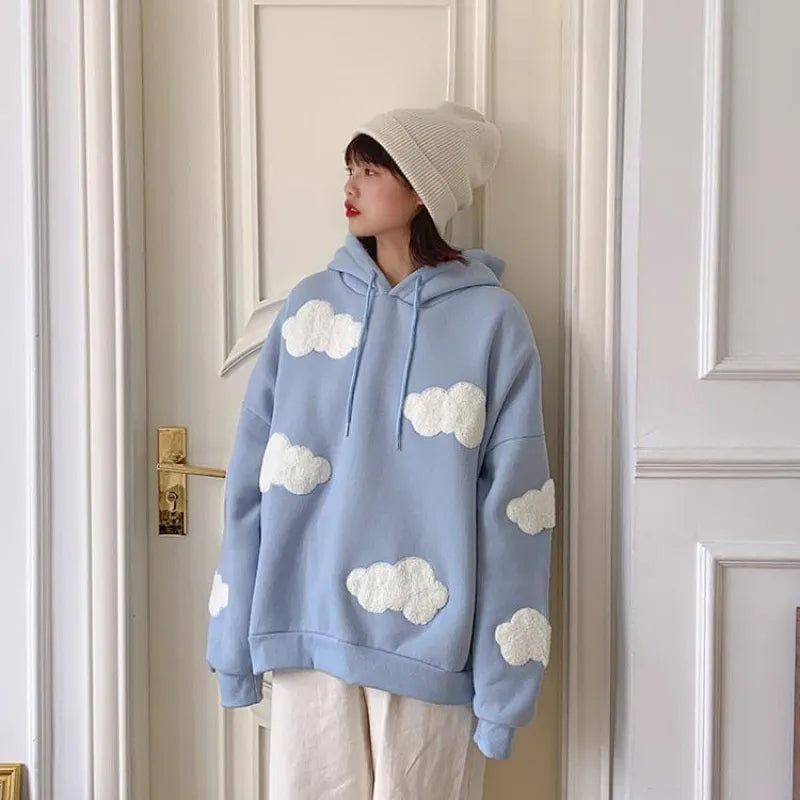 Blue Cloud Fleece Hoodie