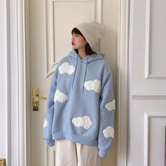 Blue Cloud Fleece Hoodie