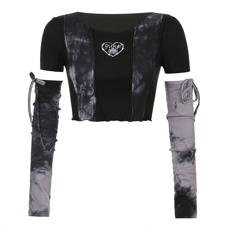 Gothic Y2K Top & Arm Warmers