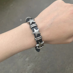 Vintage Star Leather Bracelet