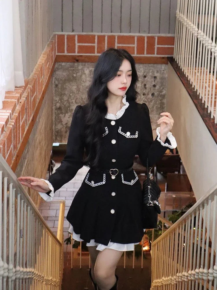 Kawaii Long Sleeve Party Dress