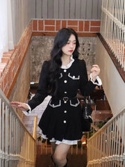 Kawaii Long Sleeve Party Dress