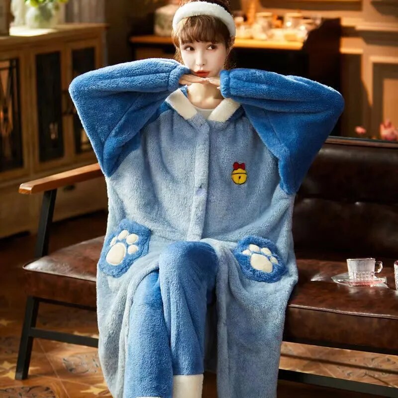 Warm Kawaii Pajamas with Ears