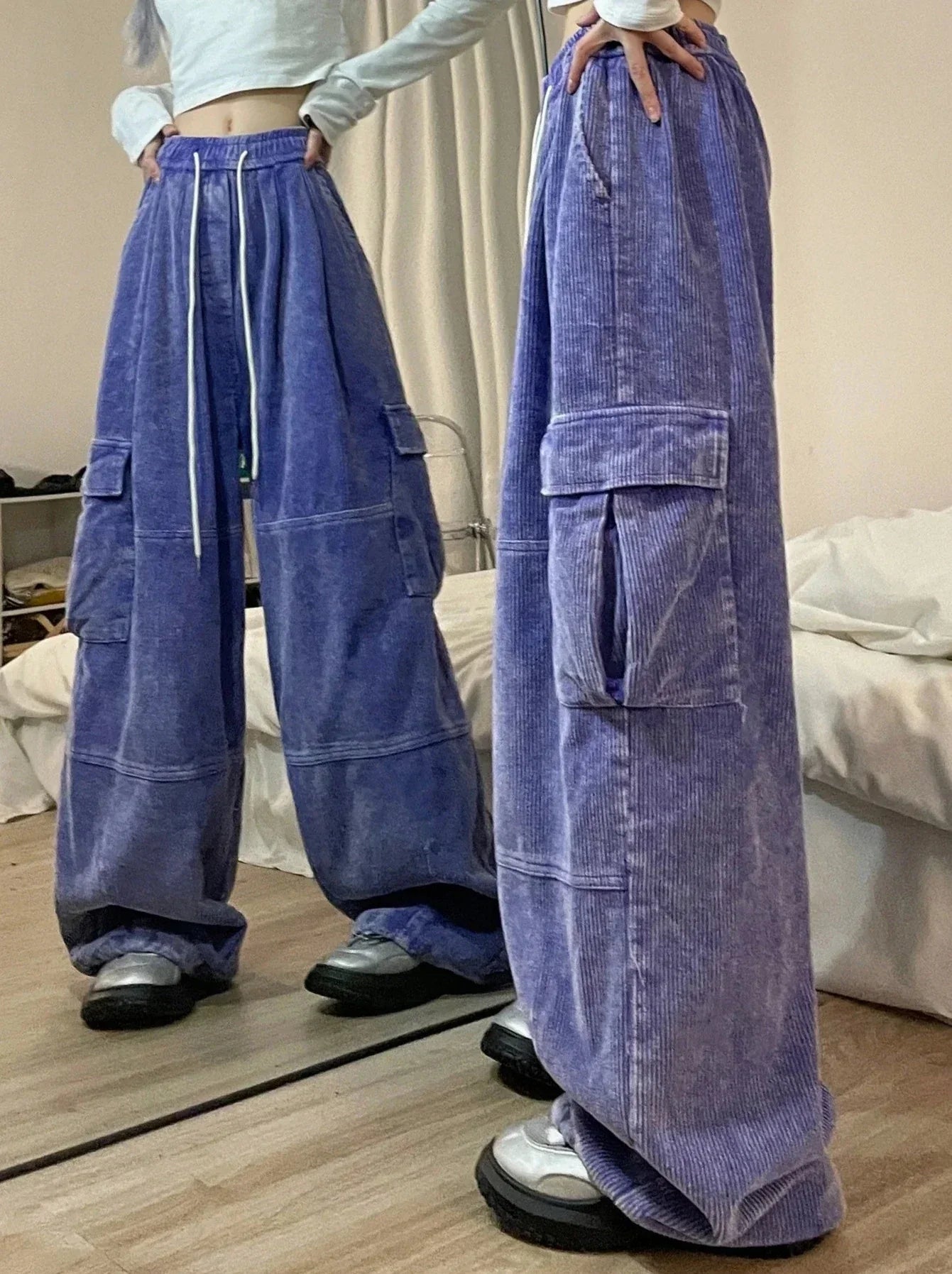 Retro Wide Corduroy Pants
