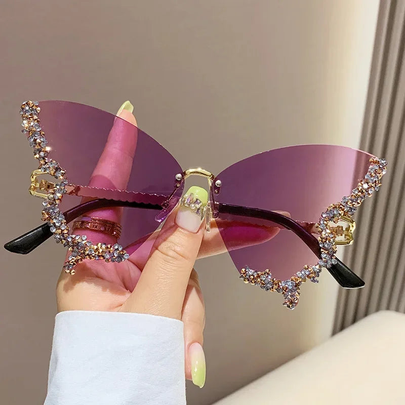 Cute Luxury Rimless Sunglasses