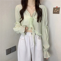 Sweet Ruffle Lace Blouse