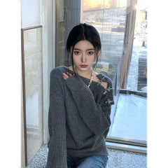Y2K Grunge Oversized Sweater