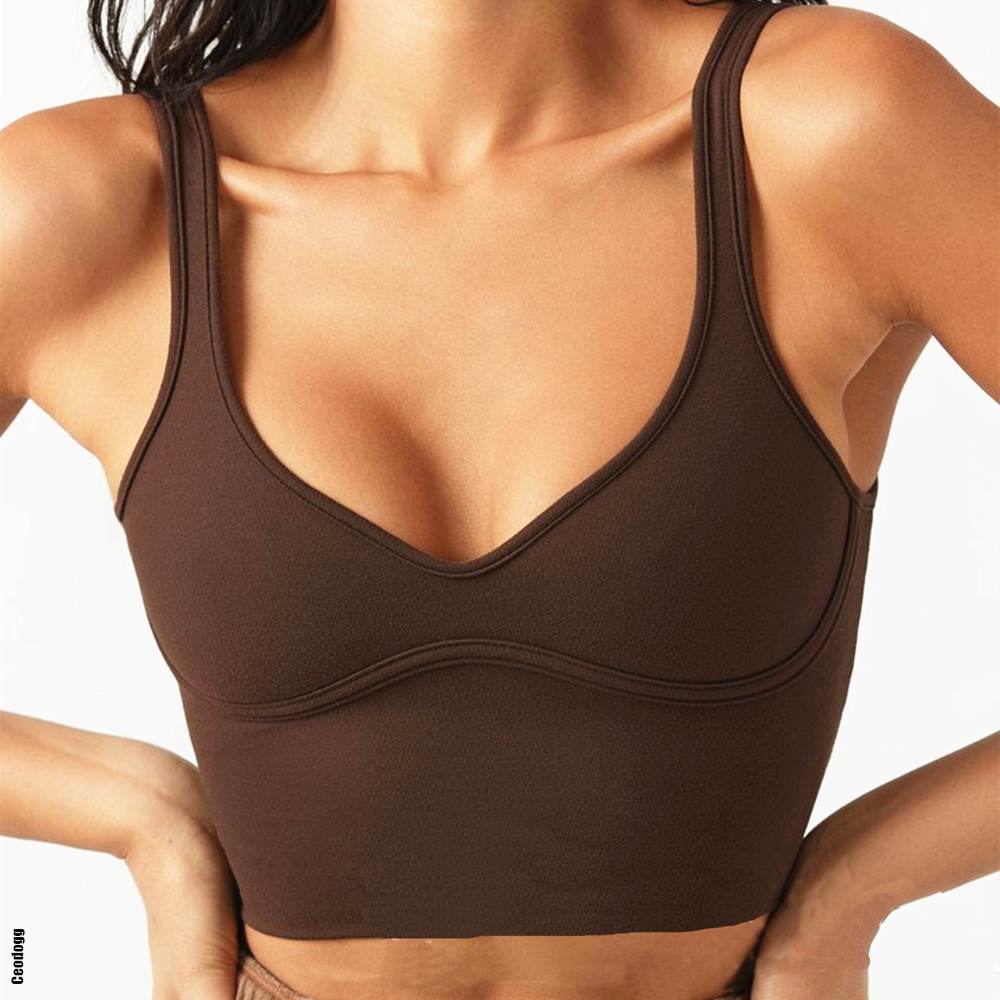 Nylon Padded Women's Push Up Yoga & Sports Top