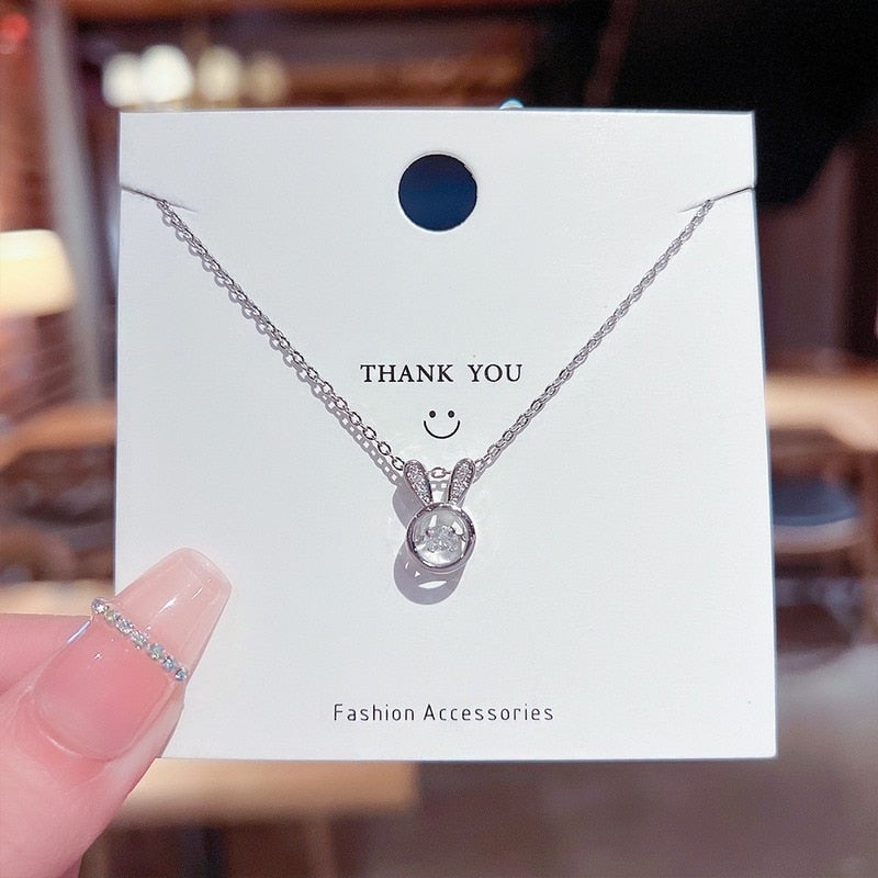 Cute Bunny Pendant Necklace