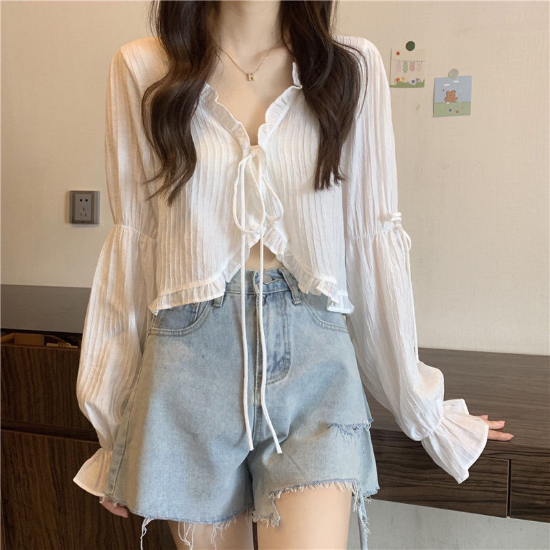 Sweet Ruffle Lace Blouse