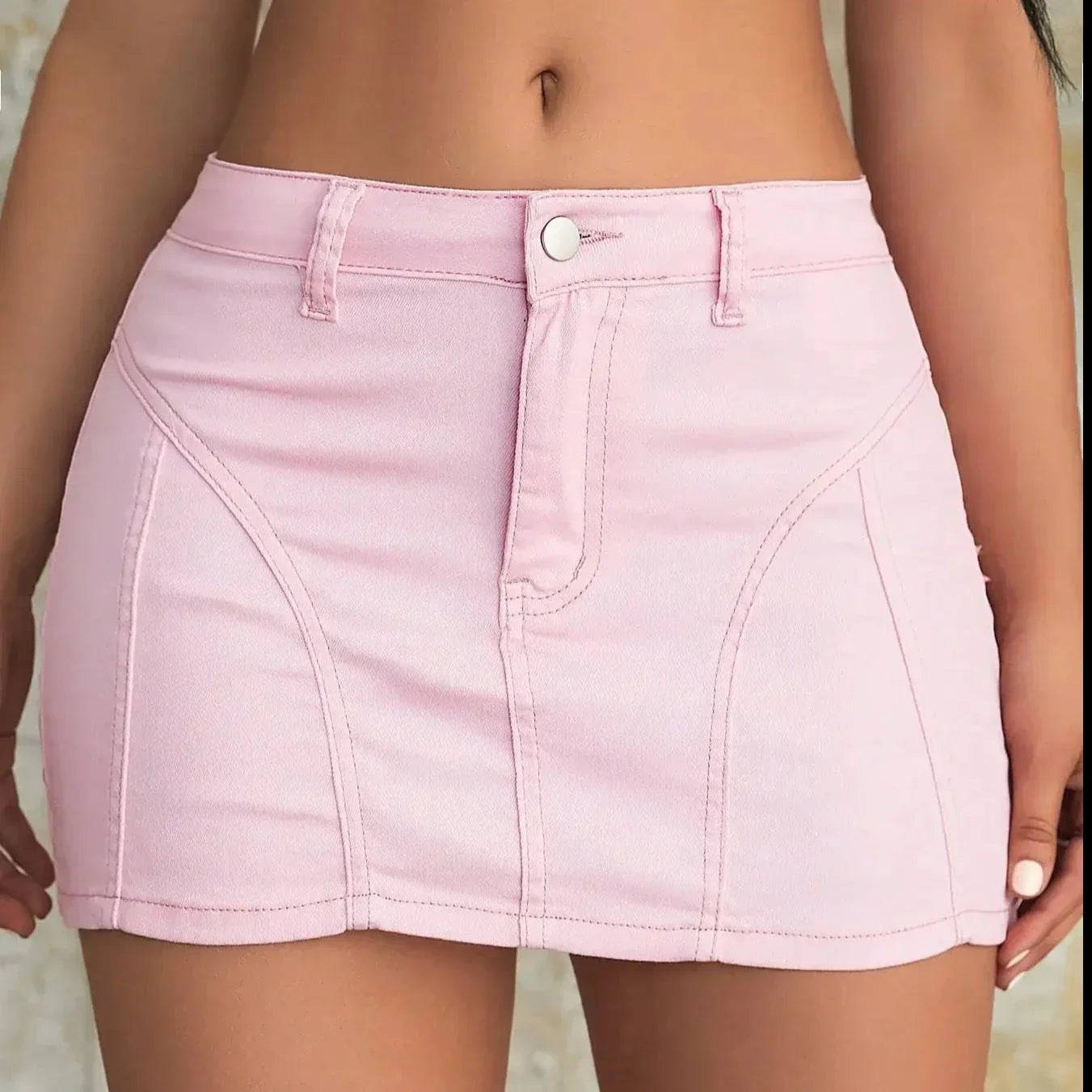 Opal - A-Line Denim Mini Skirt