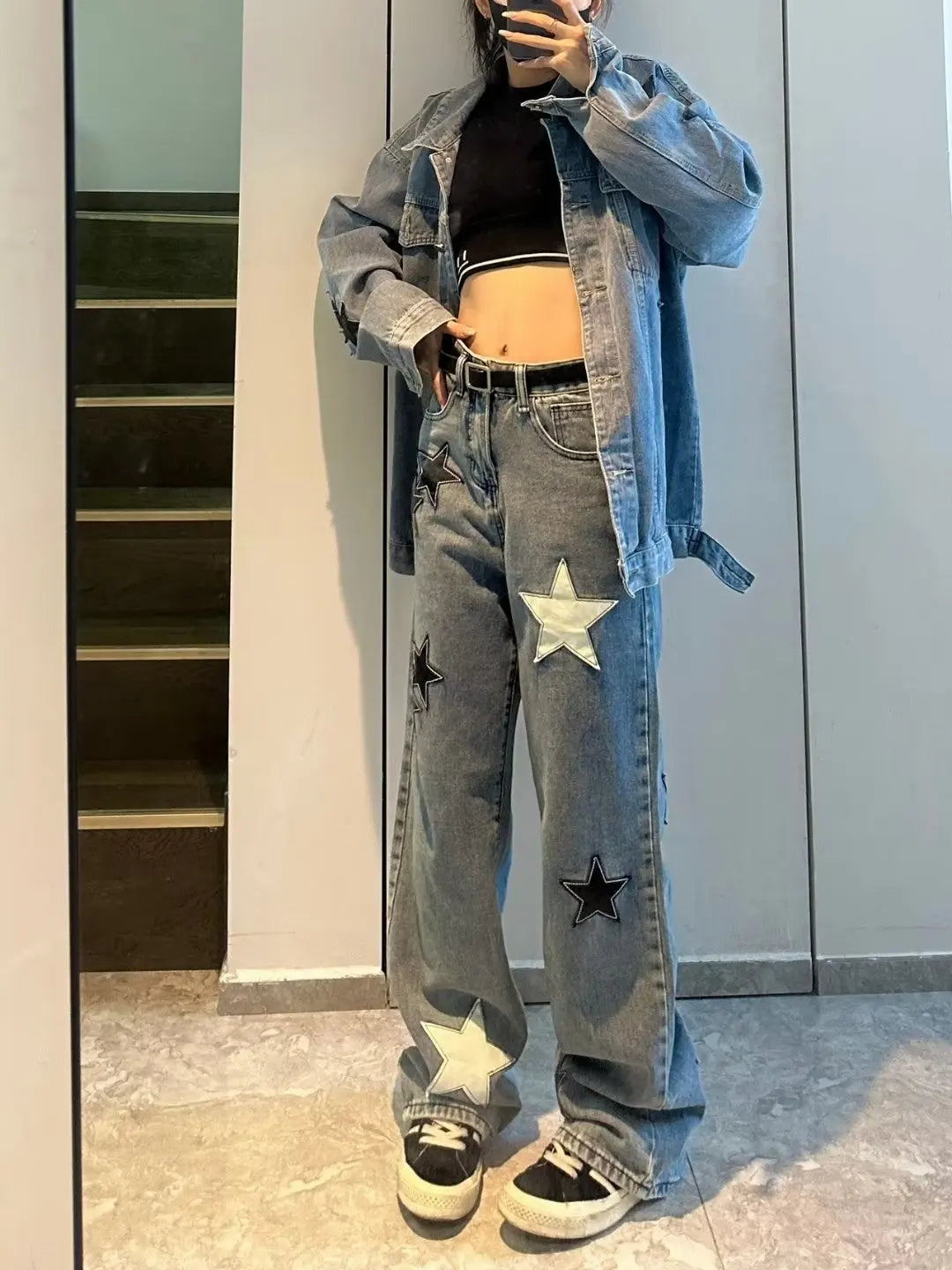 Korean Star Print Jeans