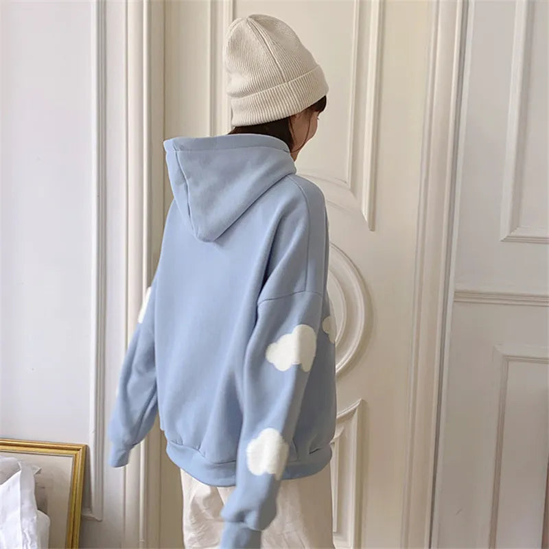 Blue Cloud Fleece Hoodie