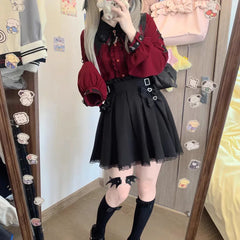 Gothic Lolita Outfit - Shirt & Skirt