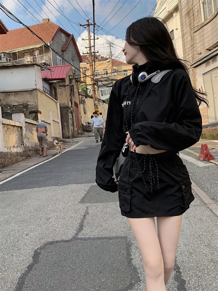 Y2K Techwear 2 Piece Set