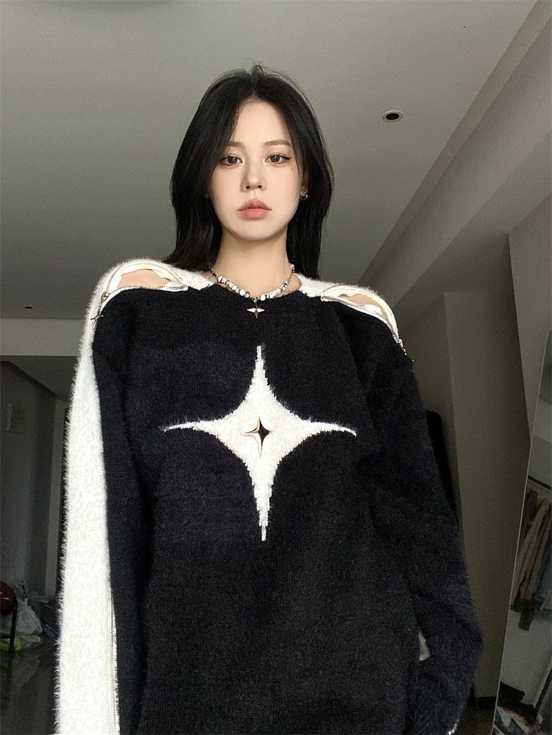Retro Off Shoulder Sweater