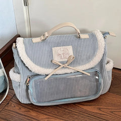 Cute Corduroy Messenger Bag