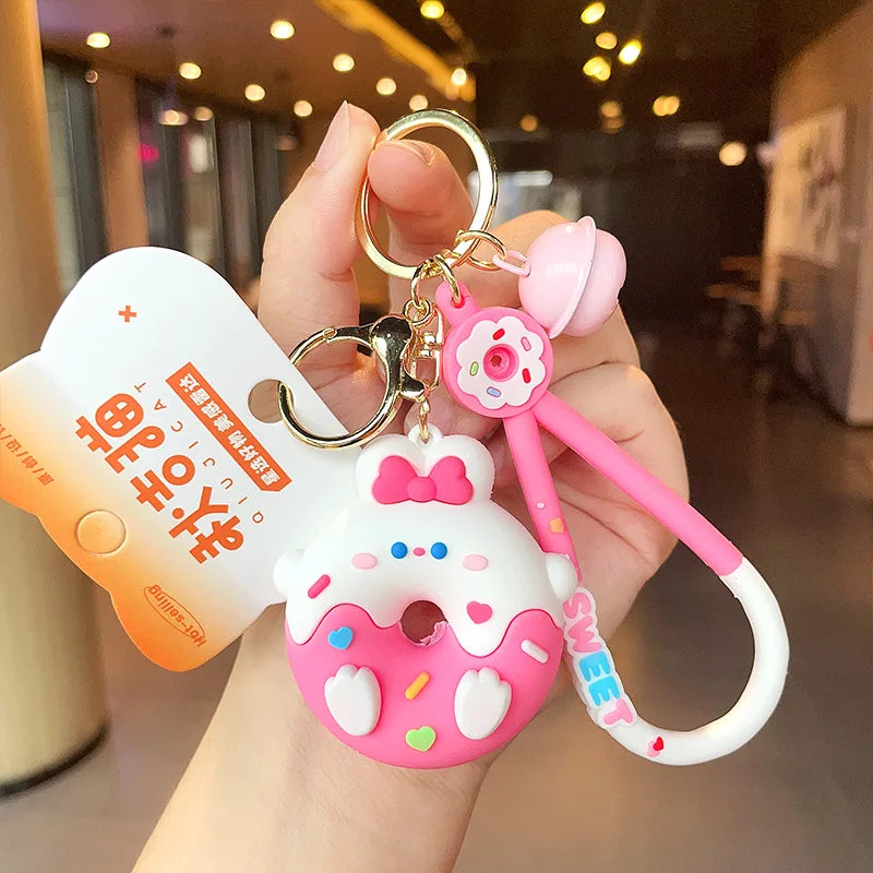 Cartoon Donut Animal Keychain