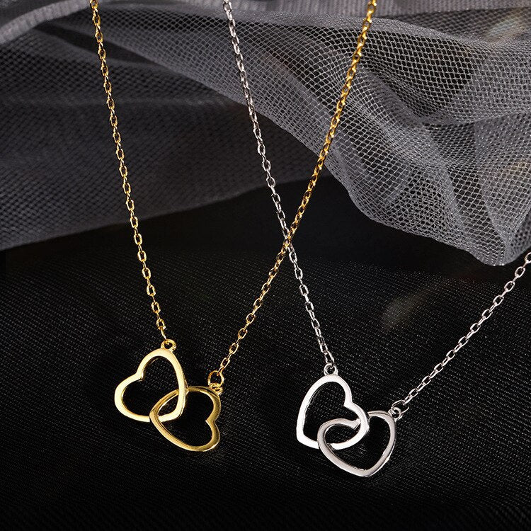 Cute Double Heart Necklace